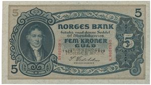 5 kroner 1928. K.8058945.