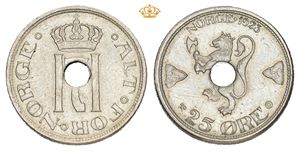 25 øre 1923, med hull