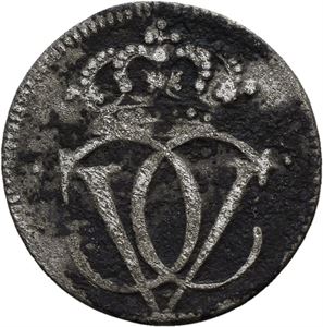 CHRISTIAN V 1670-1699. KONGSBERG. 2 skilling 1688. Flekker/spots. S.28-29 var.