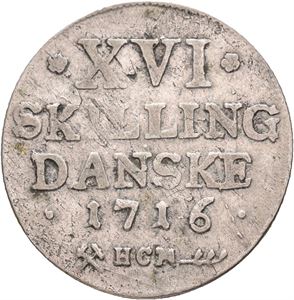 Frederik IV, 1 mark 1716. S,5