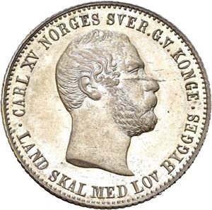 CARL XV 1859-1872, KONGSBERG, 12 skilling 1861