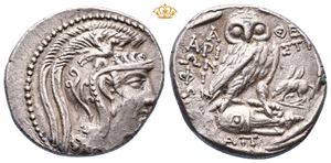 ATTICA, Athens. Circa 165-42 BC. AR tetradrachm (16,48 g)