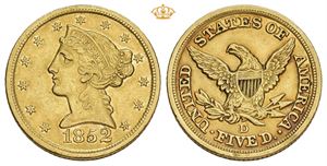 5 Dollars 1852 D