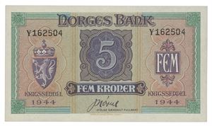 5 kroner London 1944. Y162504