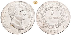 5 francs år 11A (=1802)