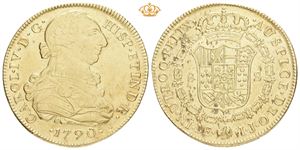 Carl IV, 8 escudos 1790. Lima