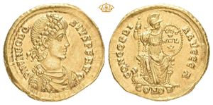 Theodosius I, AD 379-395. AV solidus (21 mm; 4,42 g)