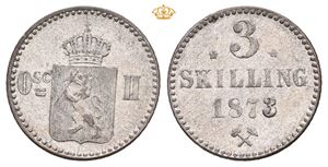 Oscar II (1872 - 1905) 3 skilling 1873