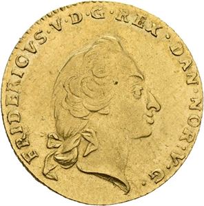 FREDERIK V 1746-1766. Kurantdukat 1763. S.2