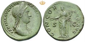 Sabina. Augusta, AD 128-136/7. Æ sestertius (24,64 g).