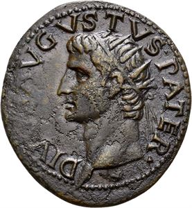 DIVUS AUGUSTUS d. 14 e.Kr., Æ as, Roma 22-30 e.Kr. R: Alter