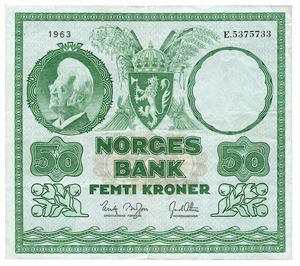 50 kroner 1963. E5375733.