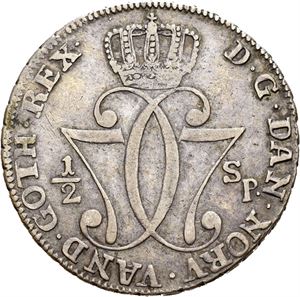 Christian VII 1766-1808. 1/2 speciedaler 1778. S.2