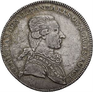 CHRISTIAN VII 1766-1808. Reisedaler 1788. Riper/scratches. S.7