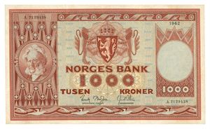 1000 kroner 1962 A