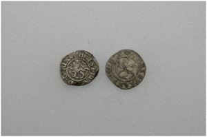 Lot 2 stk. 2 skilling 1680 og 1683 S.46 og 10