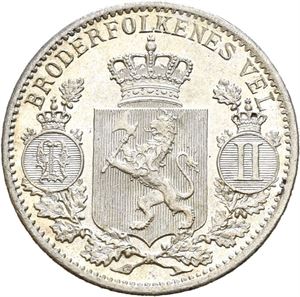 OSCAR II 1872-1905, KONGSBERG, 25 øre 1898
