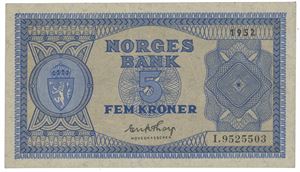 5 kroner 1952 I