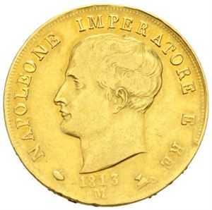 Napoleon I, 40 lire 1813 M