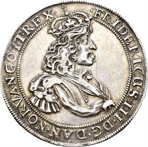 Frederik III 1648-1670. Speciedaler 1659. Små riper/minor scratches. S.19