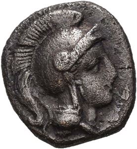 CALABRIA, Tarentum. Circa 325-280 BC. AR diobol (1,19 g)