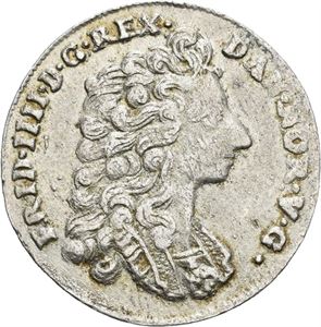 FREDERIK IV 1699-1730. 1 mark 1715. S.6