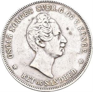 OSCAR I 1844-1859 Speciedaler 1850. Små riper/minor scratches