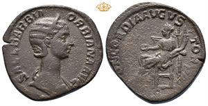 Orbiana. Augusta, AD 225-227. Æ sestertius (19,97 g).