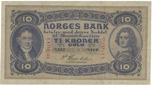 10 kroner 1932. S.4745123.