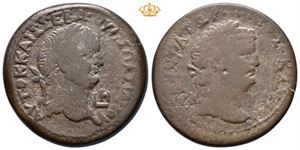 EGYPT, Alexandria. Vespasian, with Titus as Caesar. AD 69-79. Æ drachm (35 mm, 27,31 g).