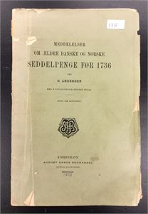 O. Andersen: &quot;Dansk og Norske Seddelpenge før 1736&quot; (København 1892). Heftet