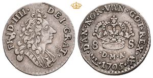 Frederik IV (1699 - 1730) 8 skilling 1705