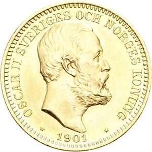 Oskar II, 20 kronor 1901