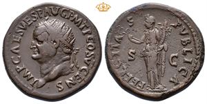 Vespasian. AD 69-79. Æ dupondius (13,00 g).