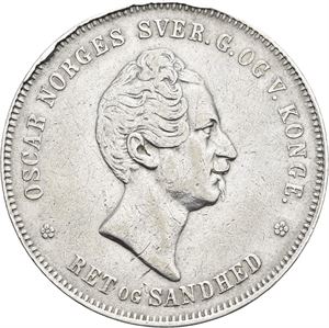 OSCAR I 1844-1859 Speciedaler 1849. Liten ripe på advers/minor scratch on obverse