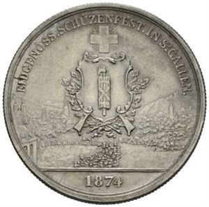 5 francs 1874. St.Gallen