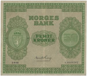 50 kroner 1948. A.9908562.
