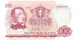 100 kroner 1975. A9902792.