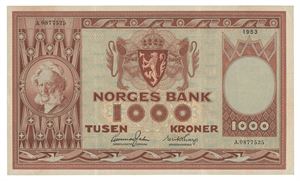 1000 kroner 1953