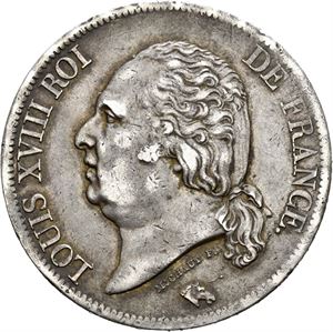 Ludvig XVIII, 5 francs 1819 B