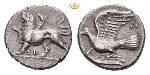 SIKYONIA, Sikyon. Circa 330-280 BC. AR triobol or hemidrachm (2,74 g)