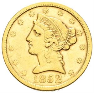 5 dollar 1852