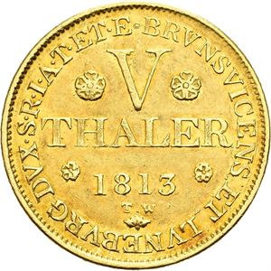 Hannover, George III, 5 taler 1813