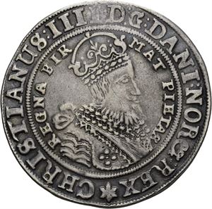 CHRISTIAN IV 1588-1648. Speciedaler 1648. Svakt monteringsspor/slight trace of mounting. S.12