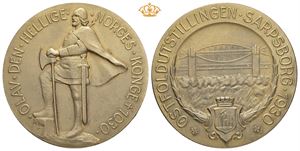 Østfoldutstillingen Sarpsborg 1930. Bronse. 45 mm