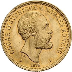 OSKAR II 1872-1907. 20 kronor 1875