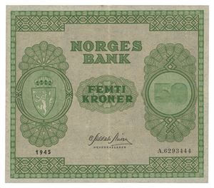Norway. 50 kroner 1945. A6293444