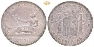 5 pesetas 1870