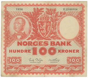 100 kroner 1956 E.2348916
