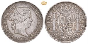 Isabella II, 1 escudo 1865. Madrid